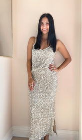 Luster Sequin Maxi Skirt